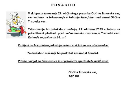 Letak za tekmovanje v kuhanju kisle juhe