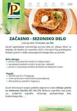 Letak, začasno - sezonsko delo